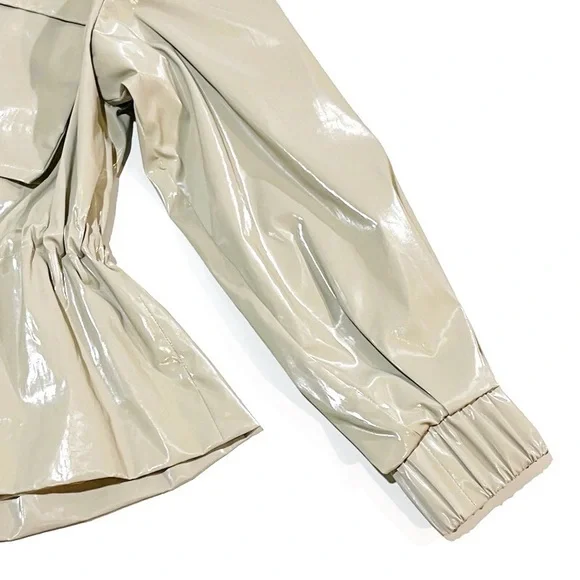 MICHI ARES GLOSS HIGH COLLAR UTILITY JACKET. LUXURY PERFORMANCE ATHLETIC WEAR. - Picture 13 of 16